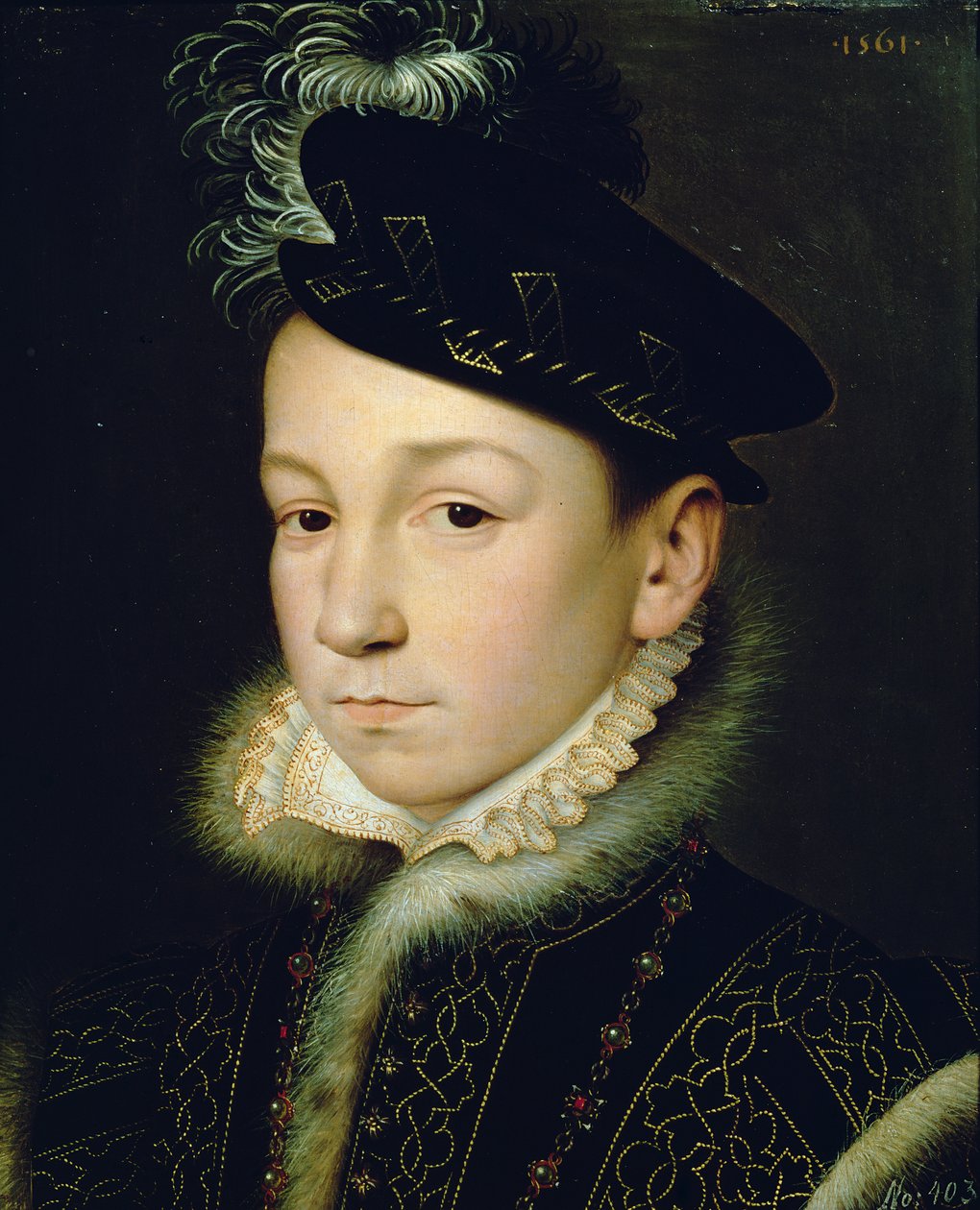 Charles IX (1550-74) by François Clouet