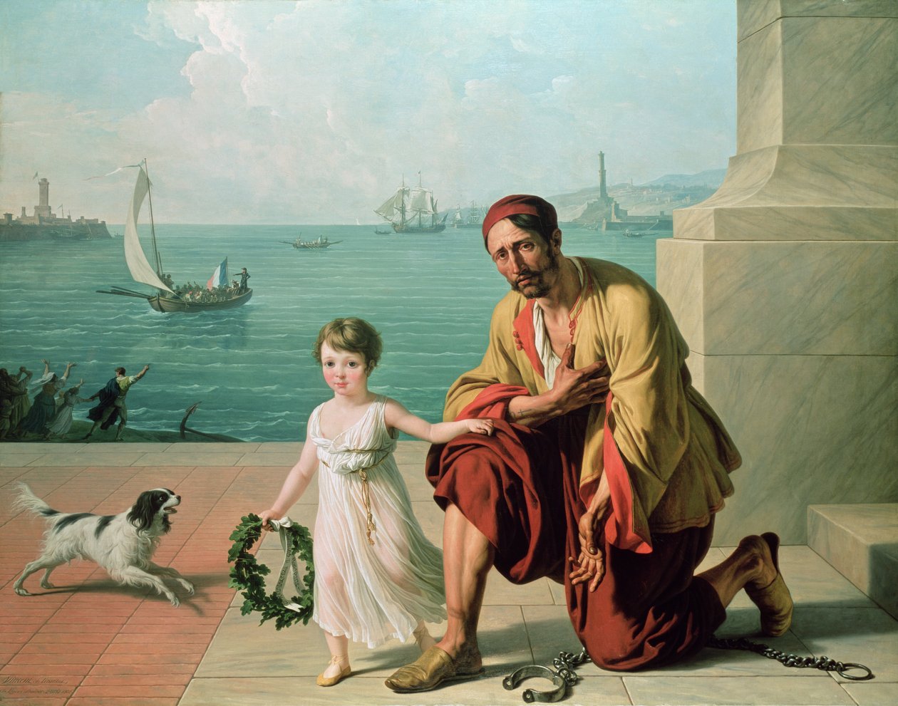 Fransız ve İtalyan mahkumların serbest bırakılmasını temsil eden bir alegori, 1806 by François André Vincent