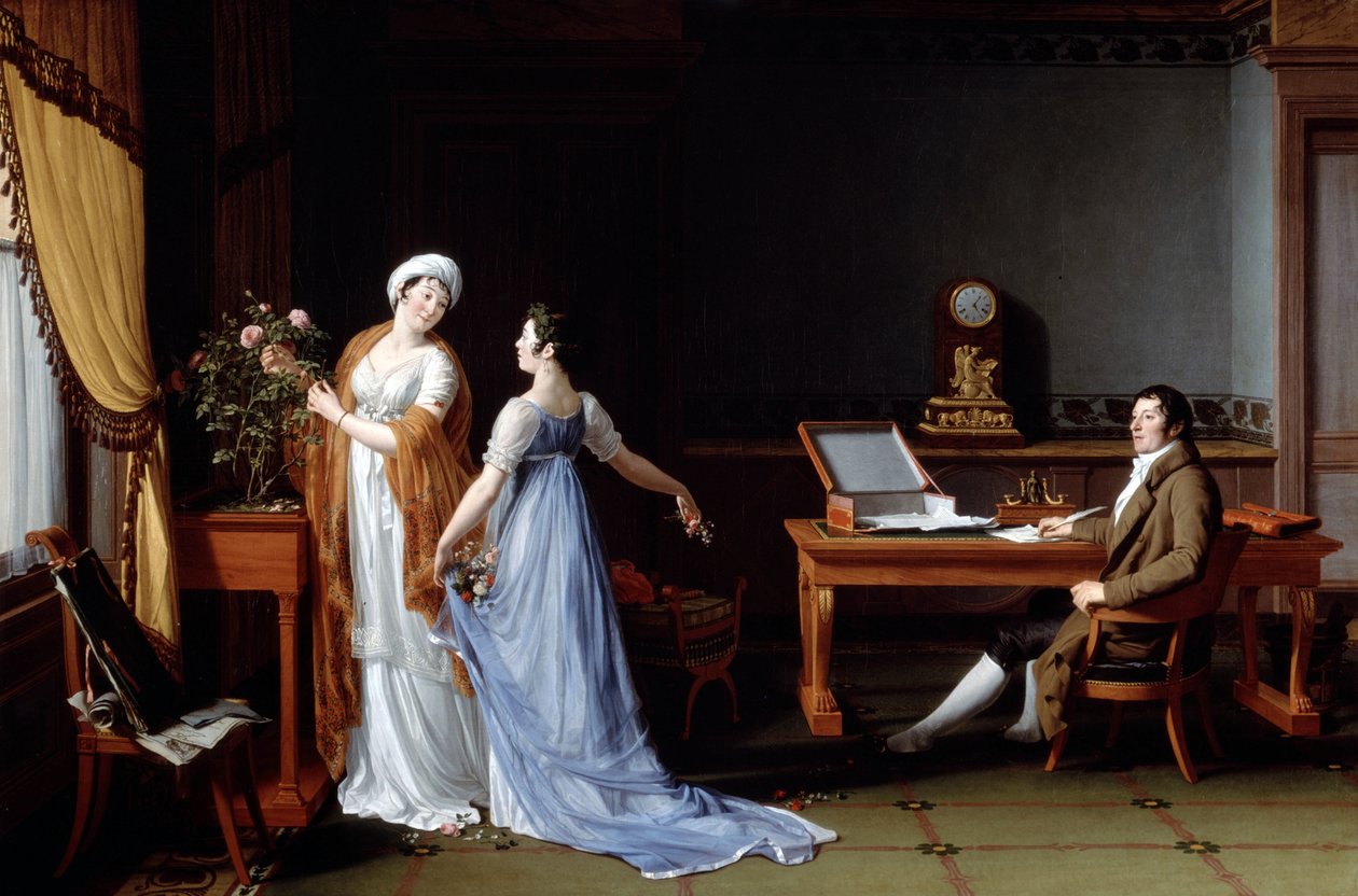 Kont de la Foret, Karısı ve Kızı ile, 1804 by François André Vincent