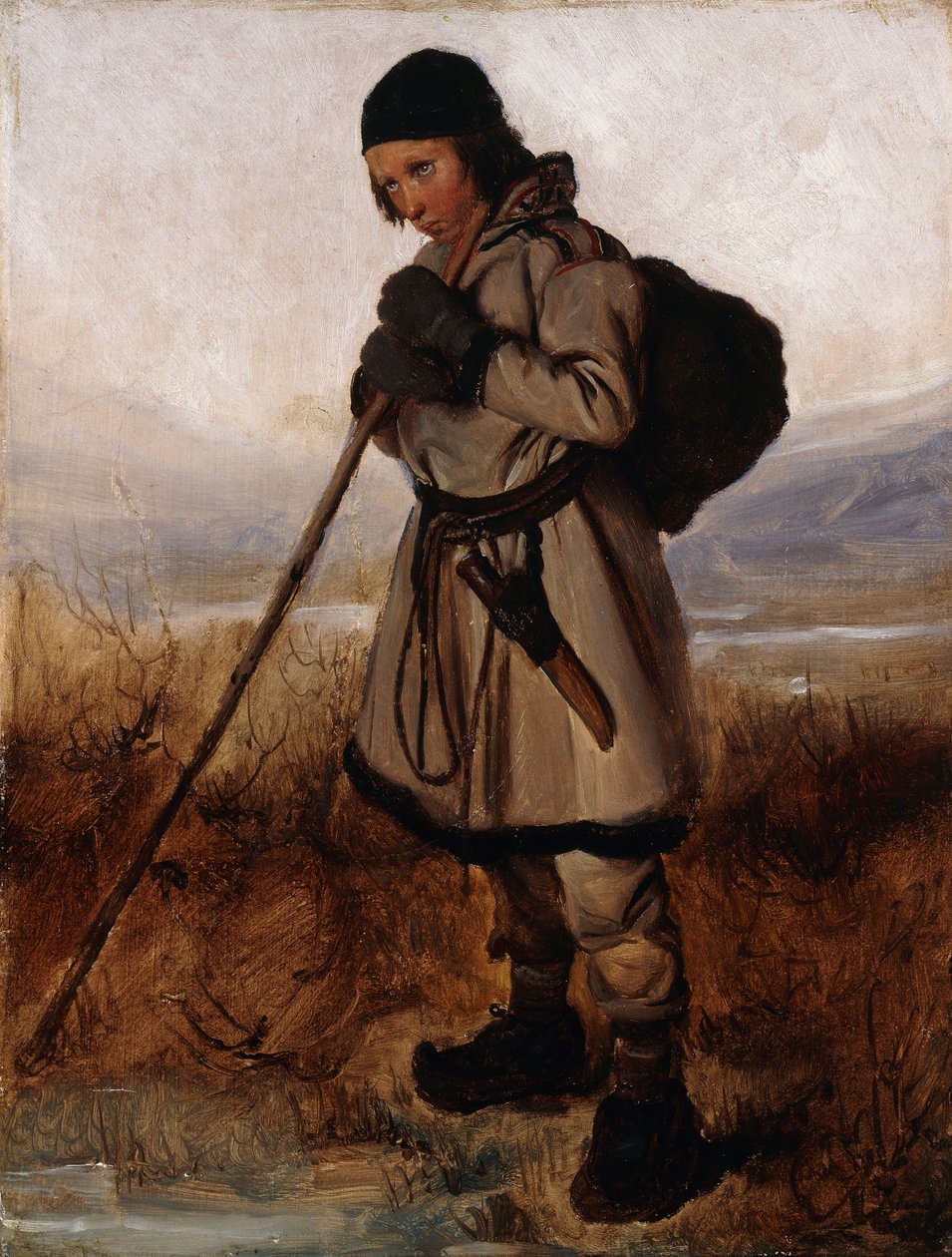 bir Laponyacı, by François Auguste Biard