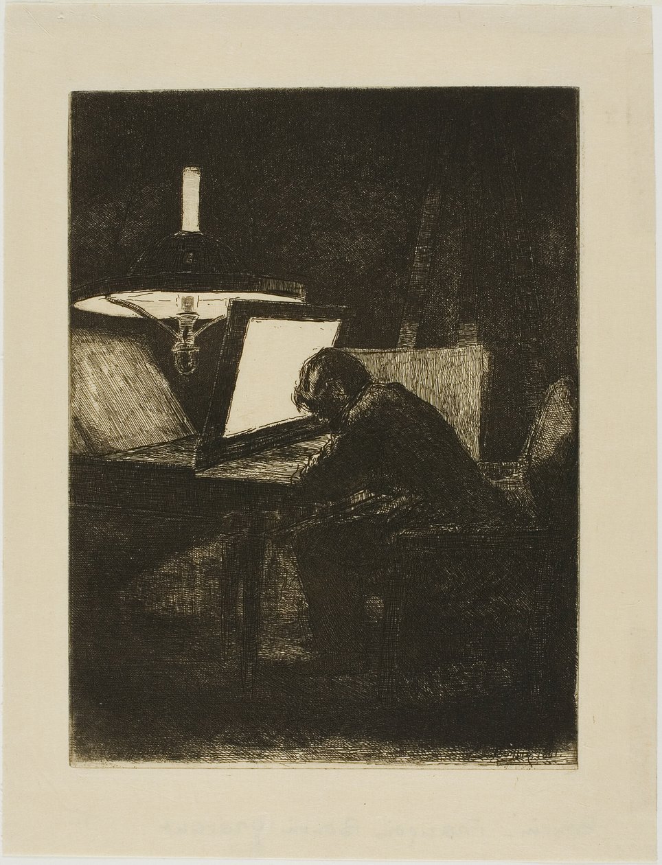 François Bonvin Gravür by François Bonvin