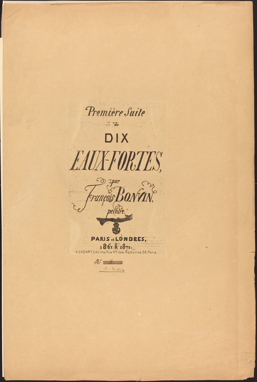 On gravürden oluşan ilk süit by François Bonvin