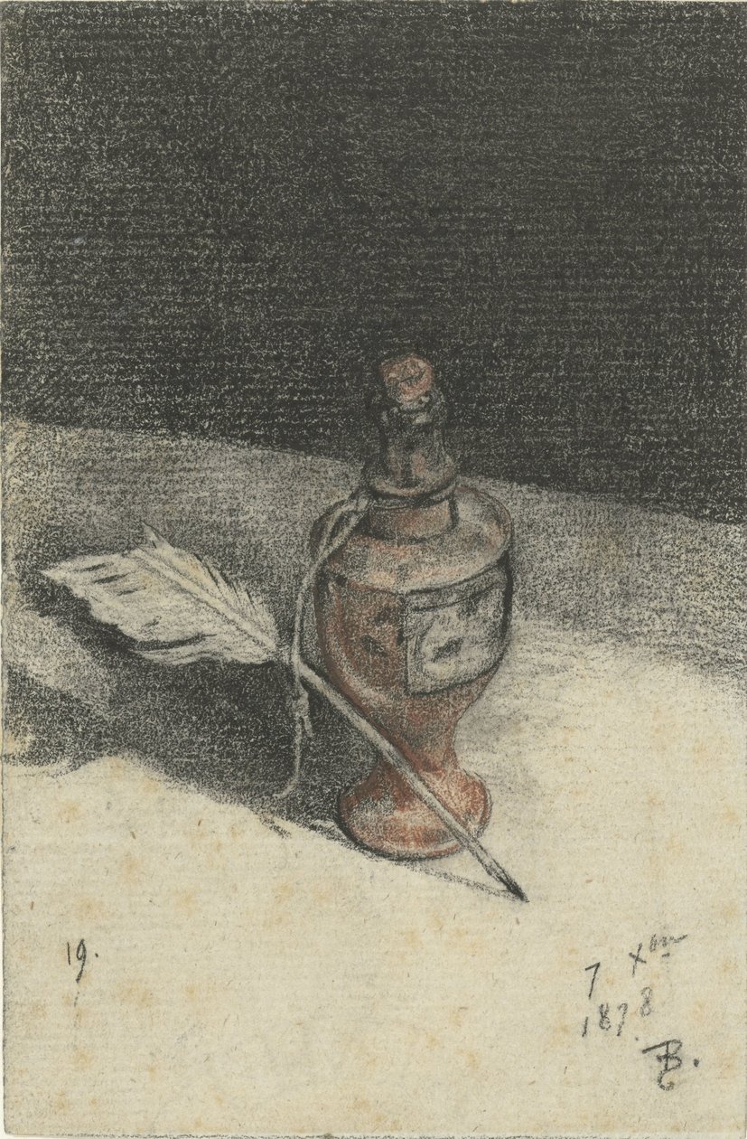Tüylü bir hokkanın natürmort by François Bonvin