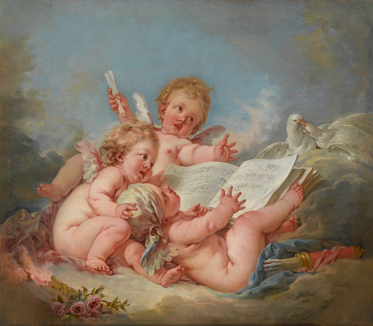 Müzik Alegorisi, 1752 by François Boucher