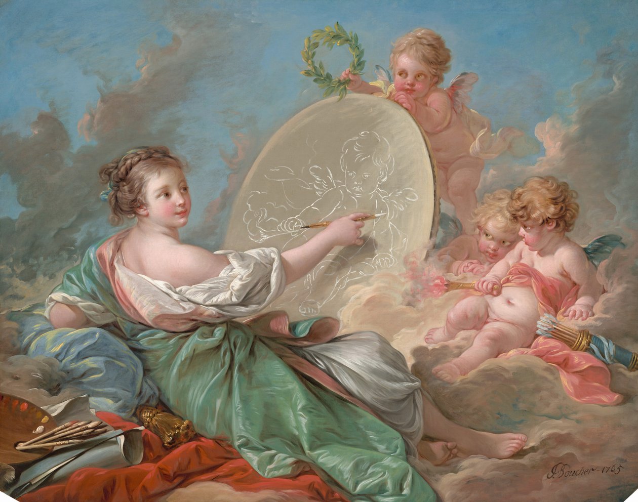 Resim Alegorisi, 1765. by François Boucher