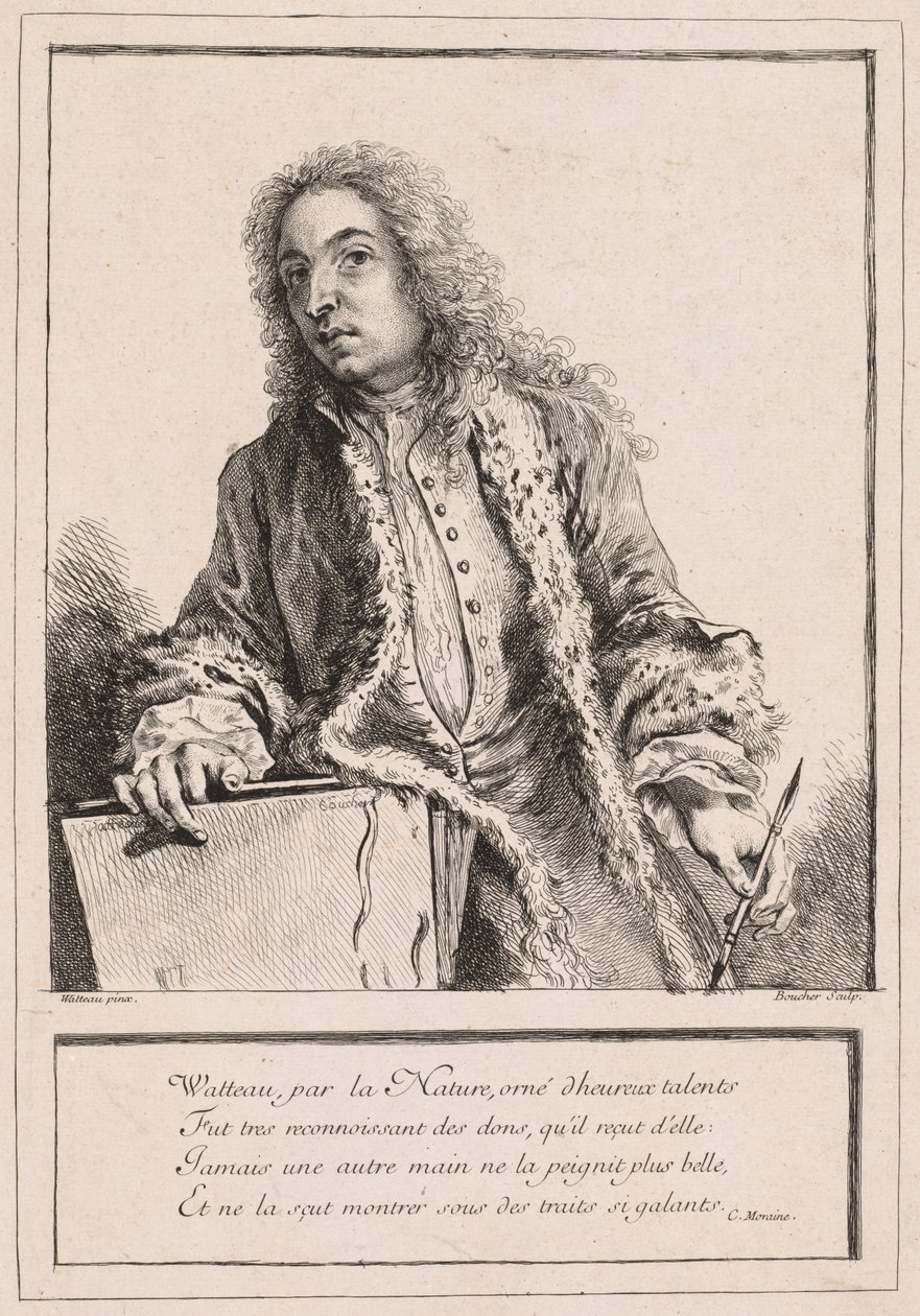Antoine Watteau, c. 1727. by François Boucher