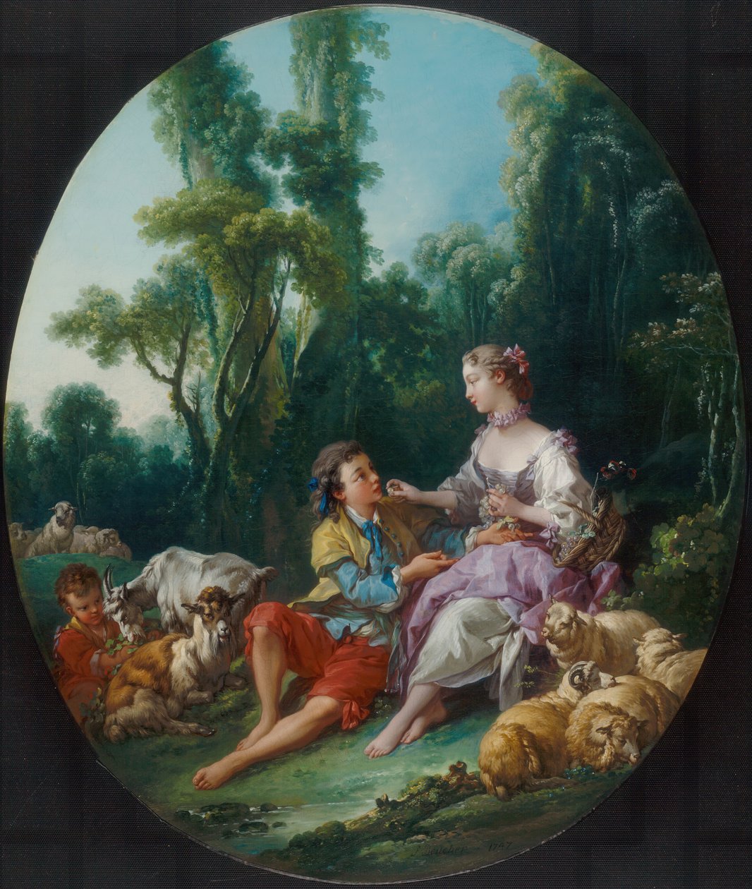 Üzüm Pensent-ils au raisin hakkında düşünüyorlar mı, 1747. by François Boucher