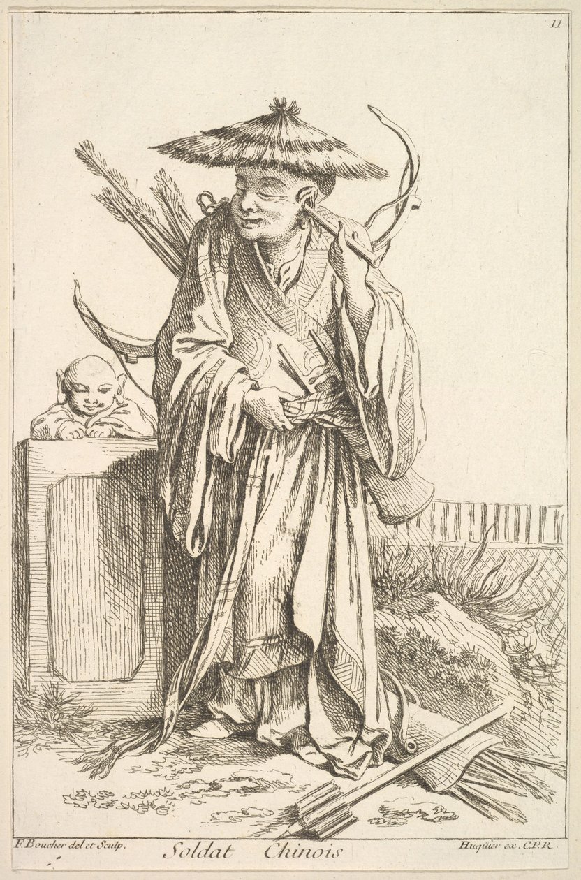 Çinli Asker, 1738-45. by François Boucher