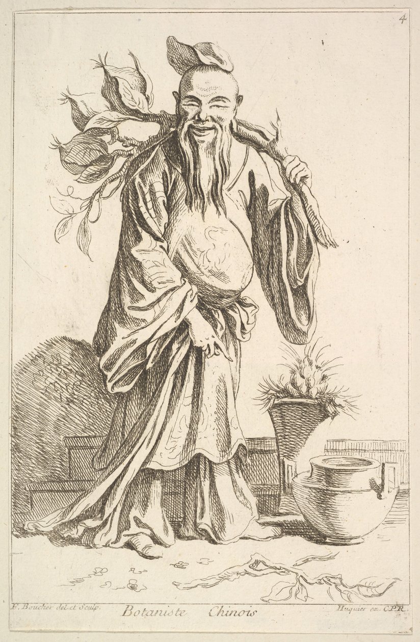 Çinli botanikçi, 1738-45. by François Boucher