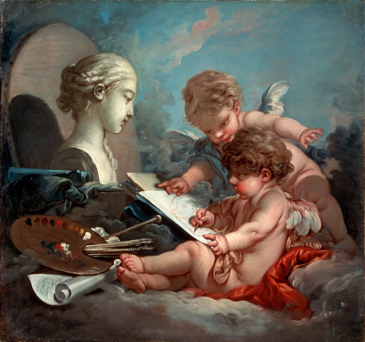 Aşk tanrısı, resim alegorisi, 1760
