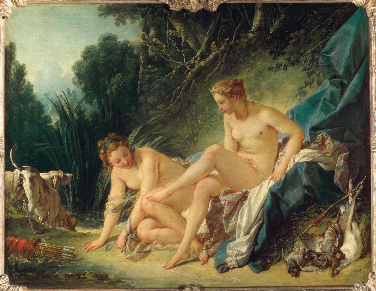 Diane banyodan çıkıyor by François Boucher