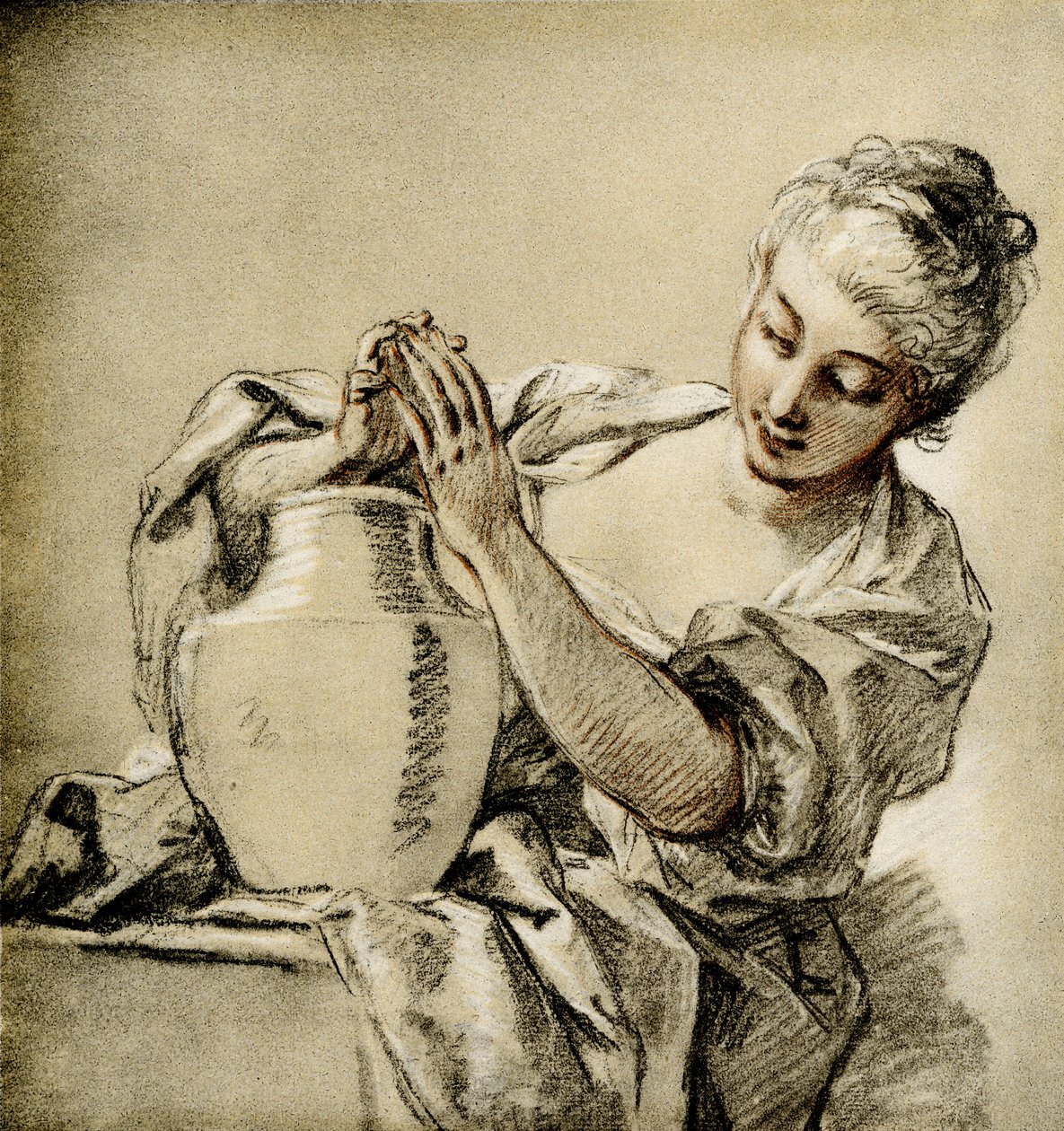 Kız bir kuyuda by François Boucher