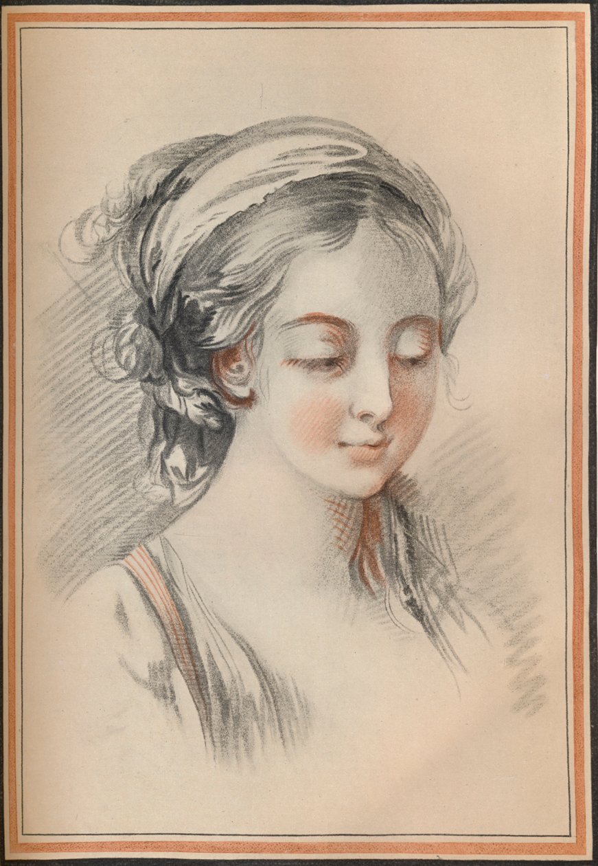 Bir Kızın Başı, c1746 by François Boucher