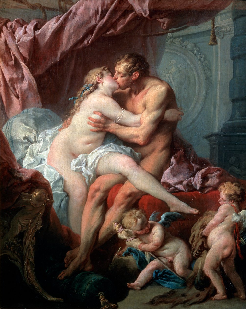 Herakles ve Omphale, 18. yüzyıl. by François Boucher