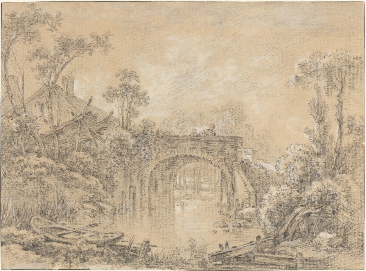 Rustik Köprülü Manzara by François Boucher