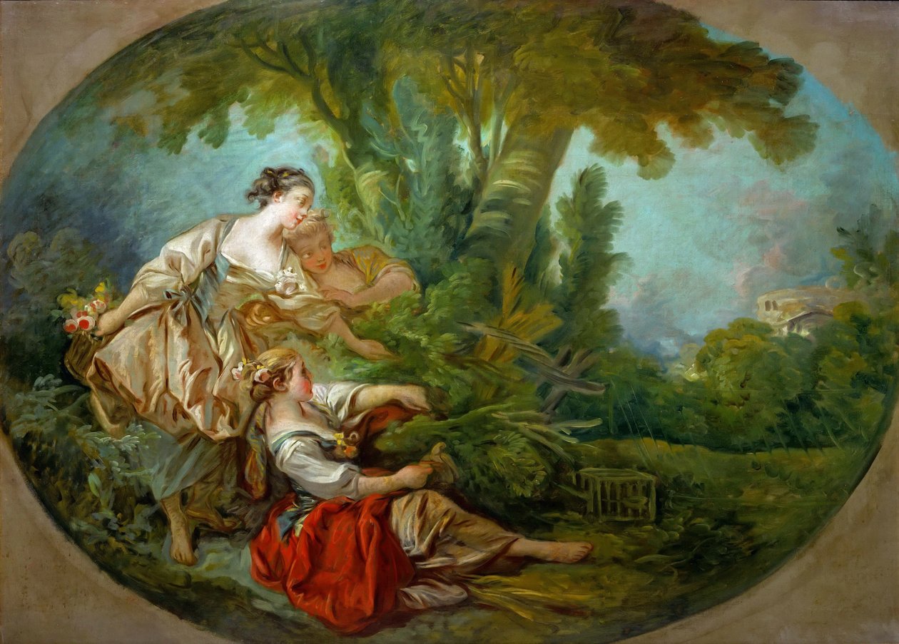 dedi Lappeau. Lappeau, dit loiseau ağlara yakalandı Yem kuş, ayrıca kuş cau olarak da bilinir by François Boucher