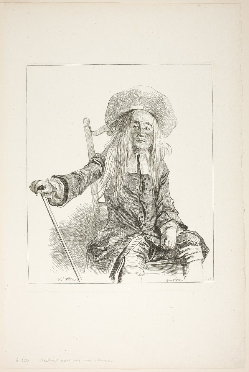 Sandalyede Oturan Adam by François Boucher