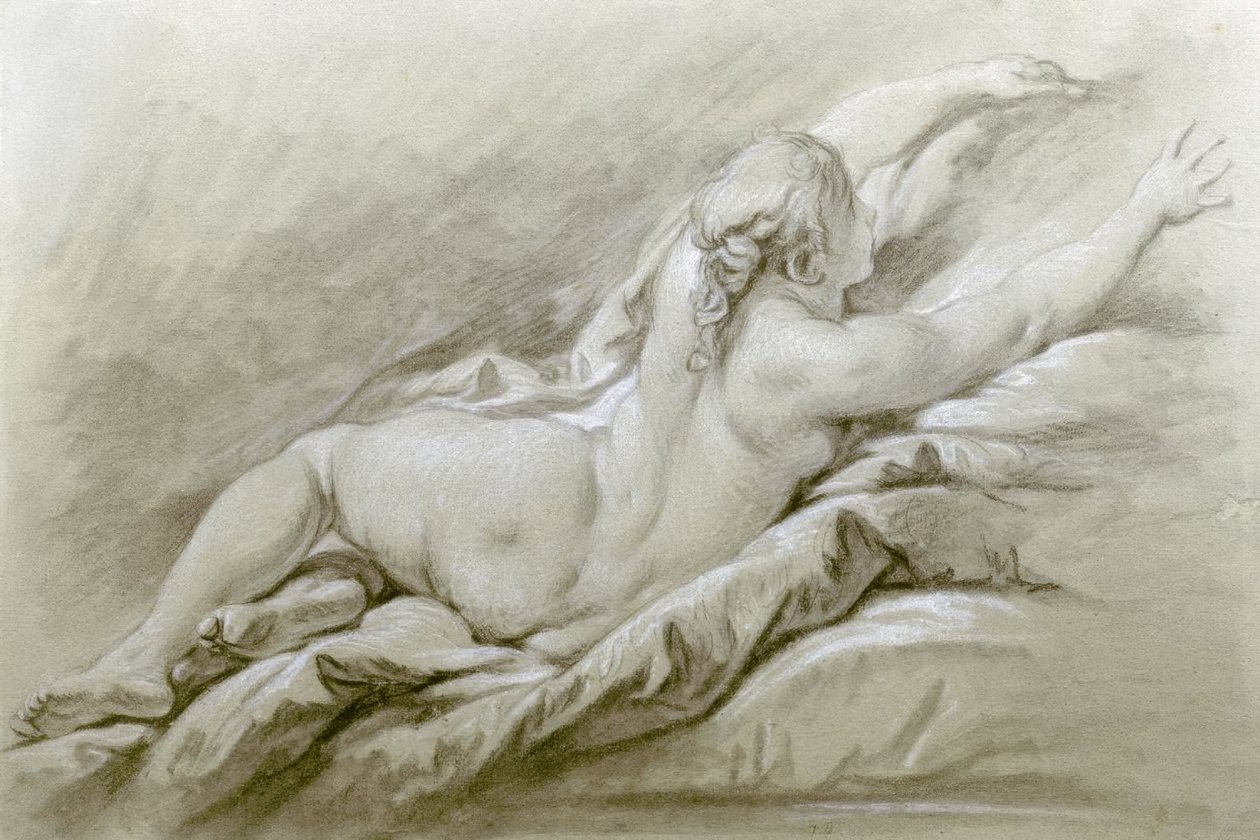 uzanmış çıplak by François Boucher