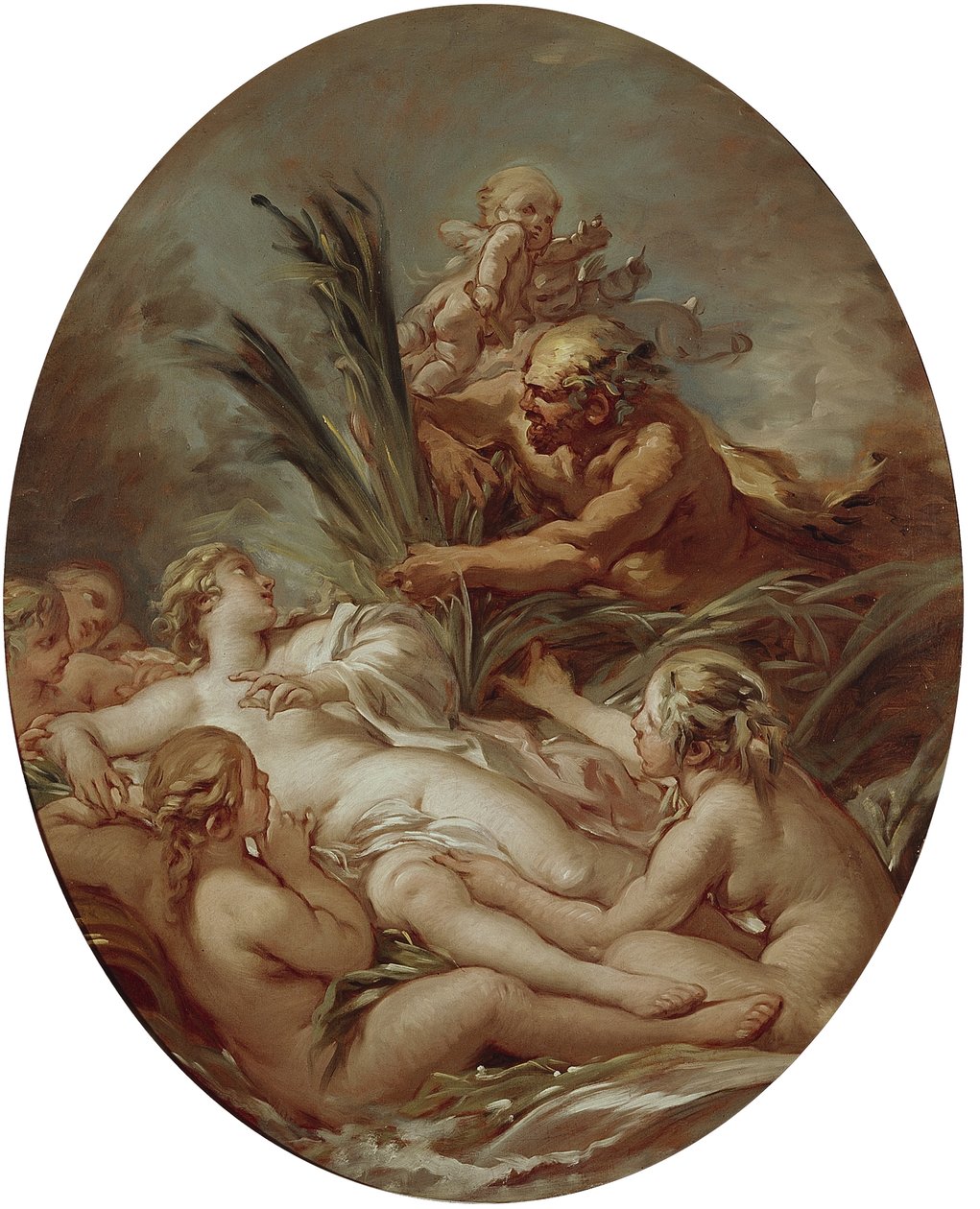 Pan ve Su Perisi Syrinx, 1760-1765 by François Boucher