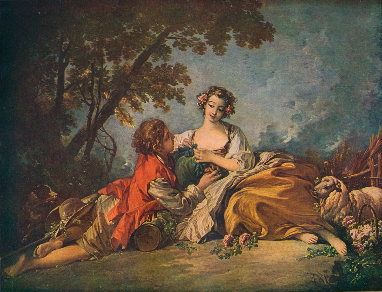 Pastoral Konu, 18. yüzyıl by François Boucher