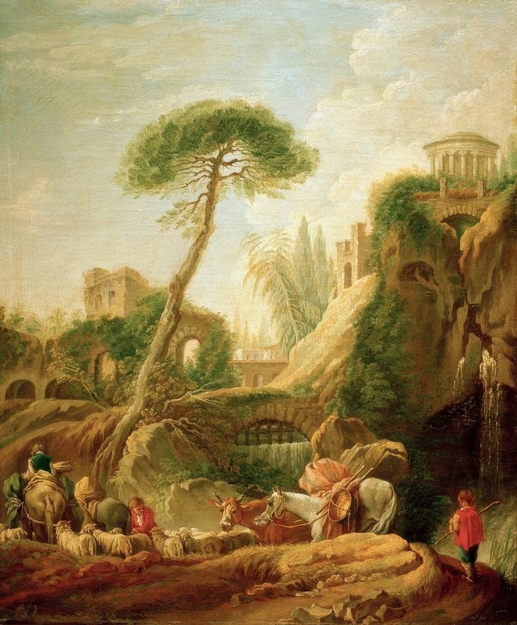 Tivoli yakınlarında fantastik manzara by François Boucher