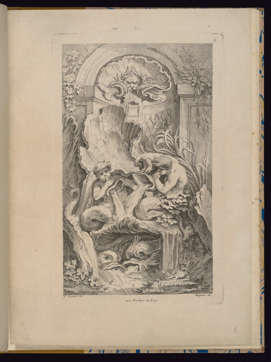 Plaka 6, Receuil de Fontaines (Çeşmeler Koleksiyonu) by François Boucher