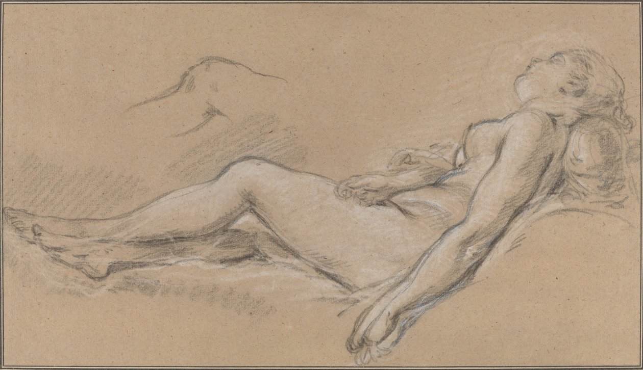 uzanmış su perisi by François Boucher