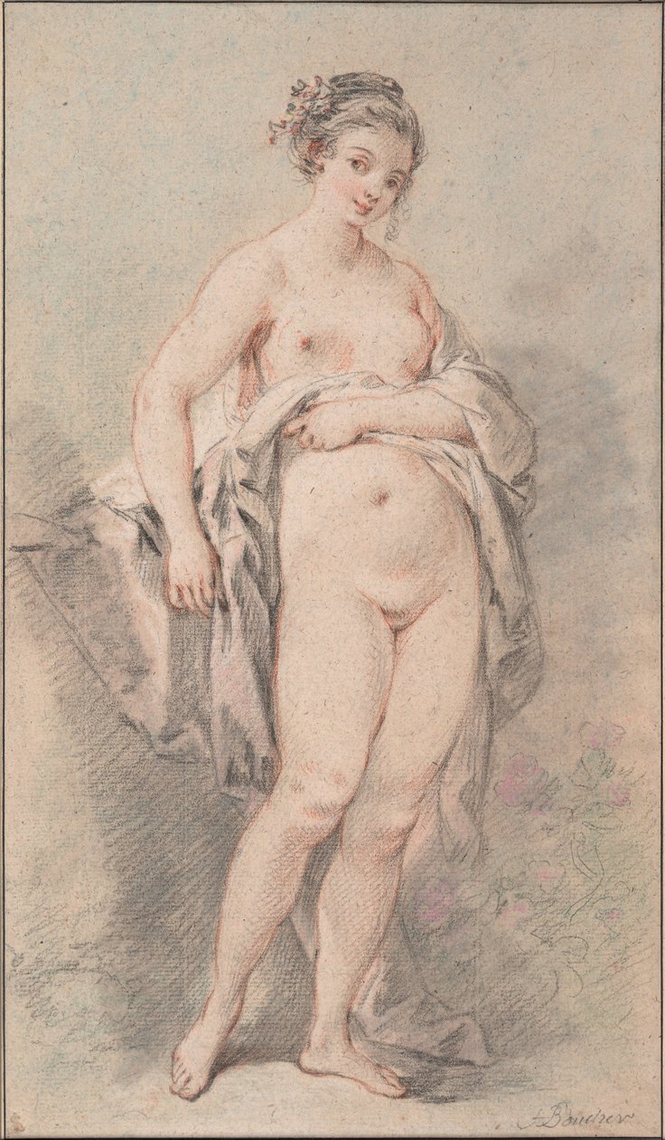 çıplak kız ayakta by François Boucher