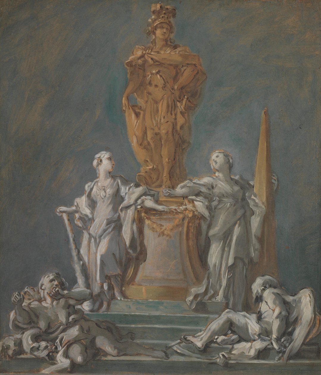 Bir Prens Figürü Anıtı için Çalışma. by François Boucher