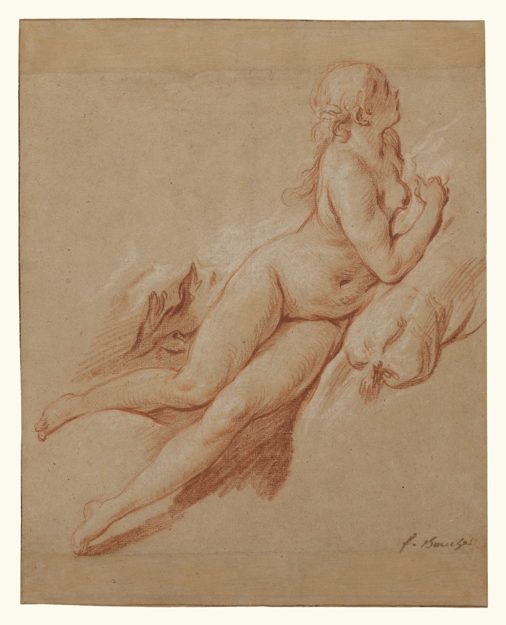 Uzanmış Bir Nü Çalışması by François Boucher