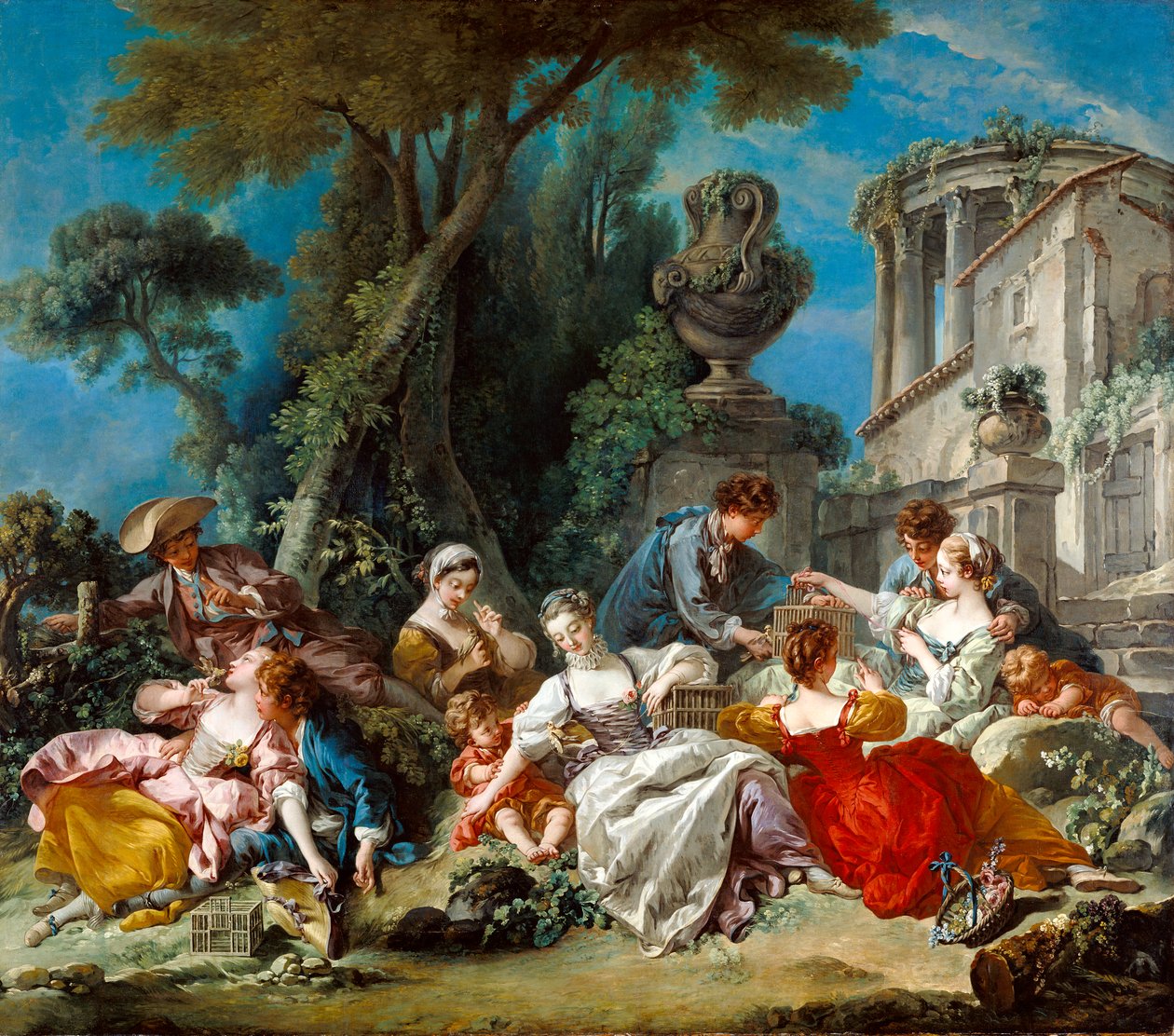 Kuş Avcıları, 1748 by François Boucher