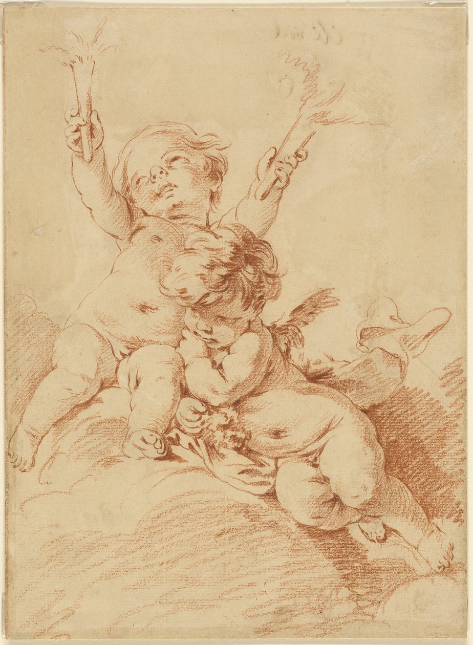 İki Putti by François Boucher