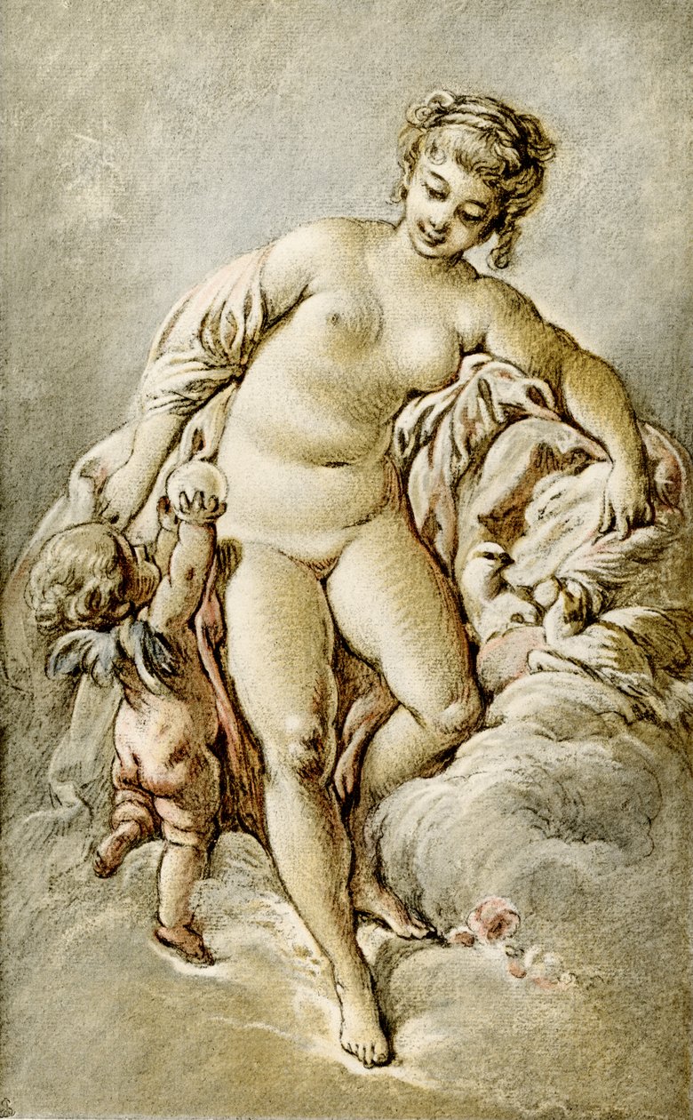 güvercinler ile Venüs by François Boucher