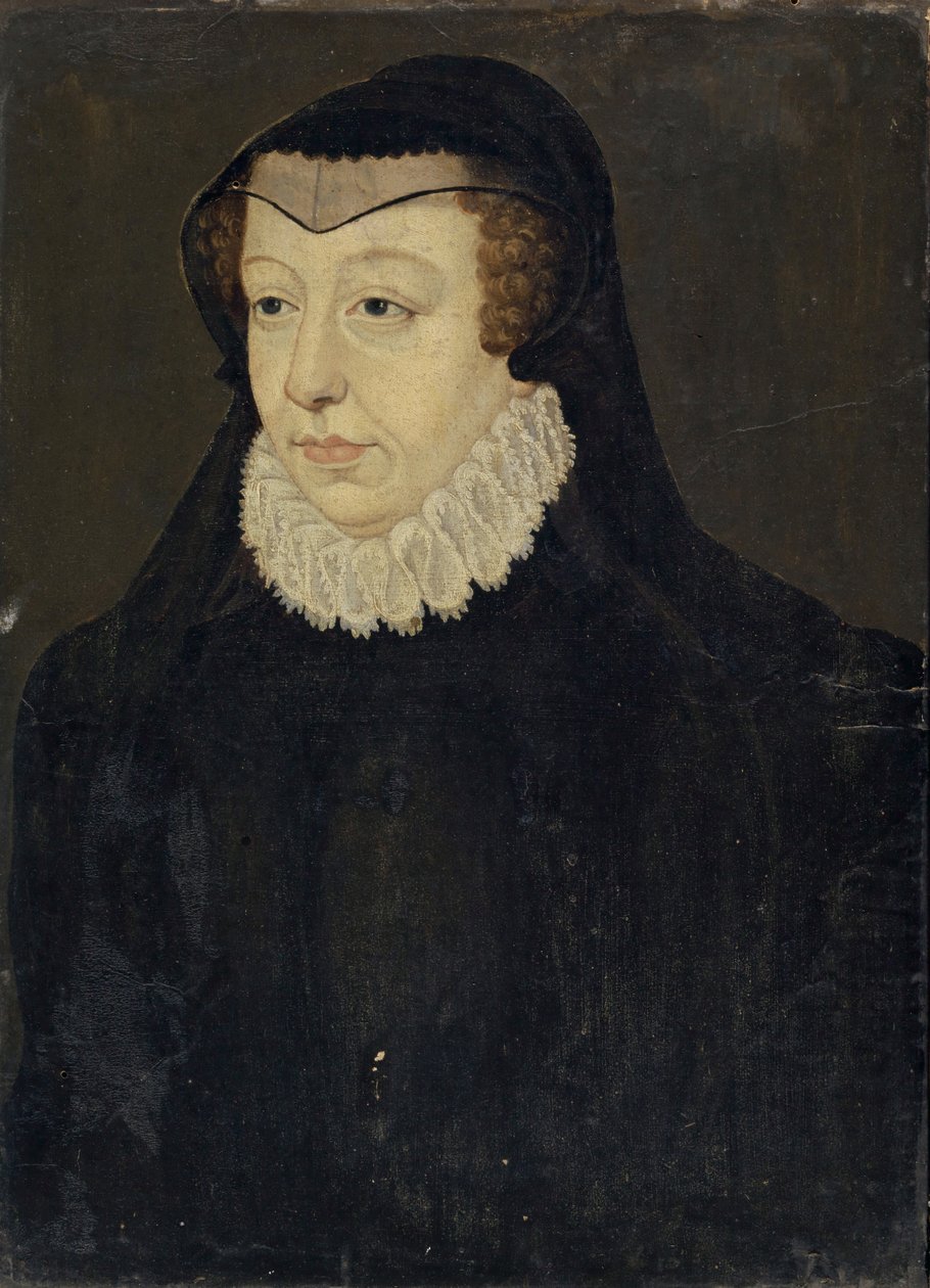 Dul olarak Fransa Kraliçesi Medici Catherine by François Clouet