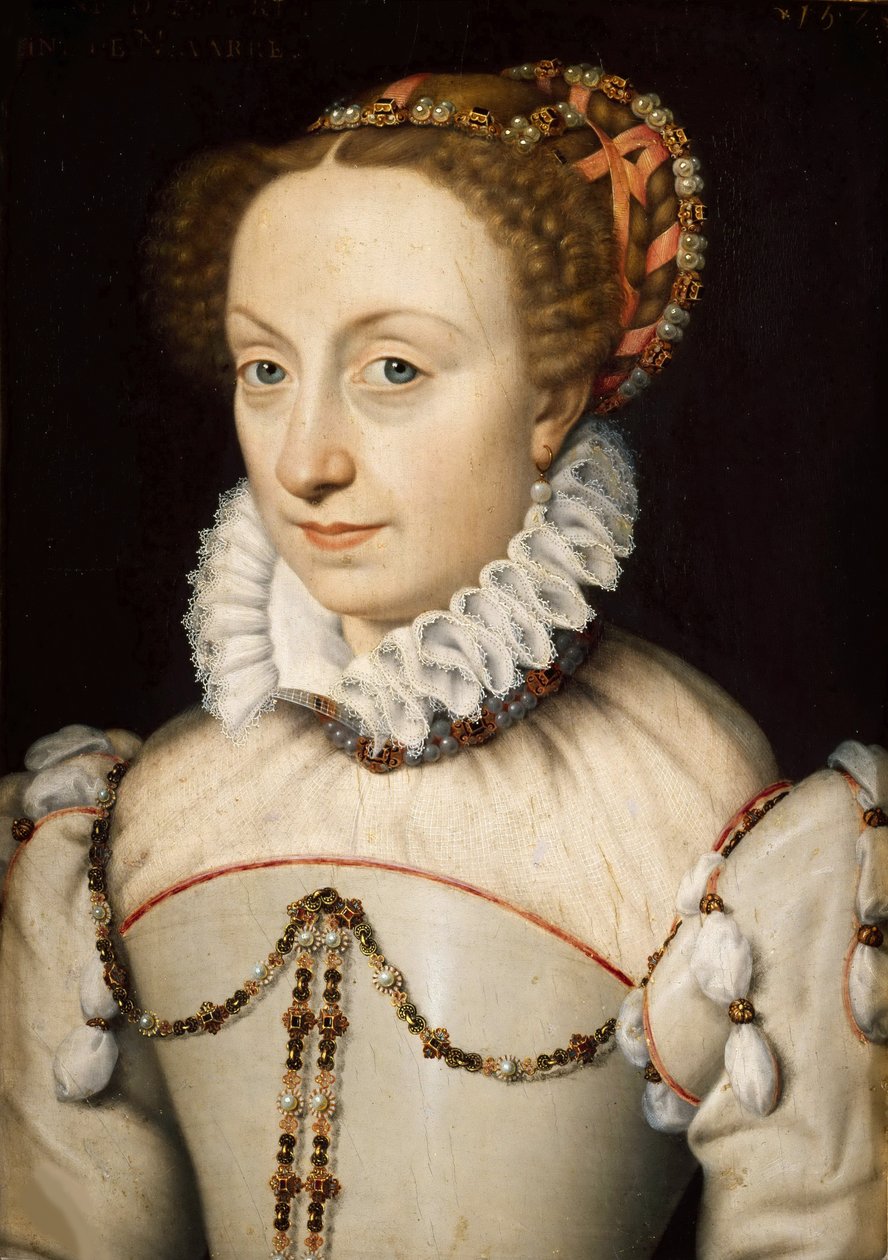 Navarre 1528-1572, 1570 Jeanne III portresi. by François Clouet