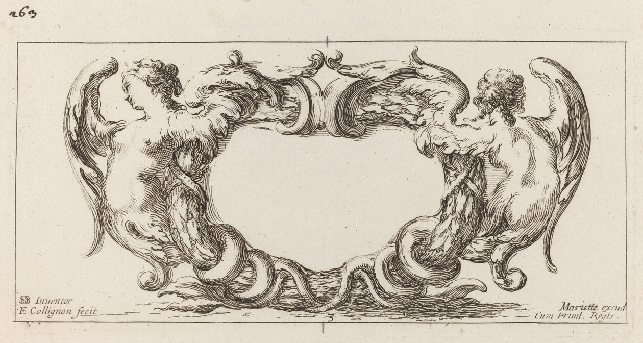 kartuş by François Collignon after Stefano Della Bella