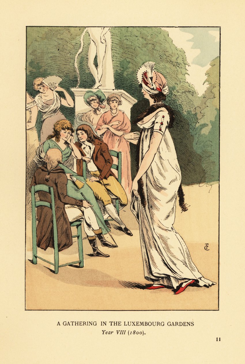 Lüksemburg Bahçelerinde Bir Buluşma, Yıl VIII by François Courboin
