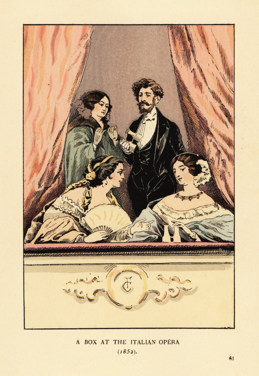 İtalyan Operasında bir kutu by François Courboin