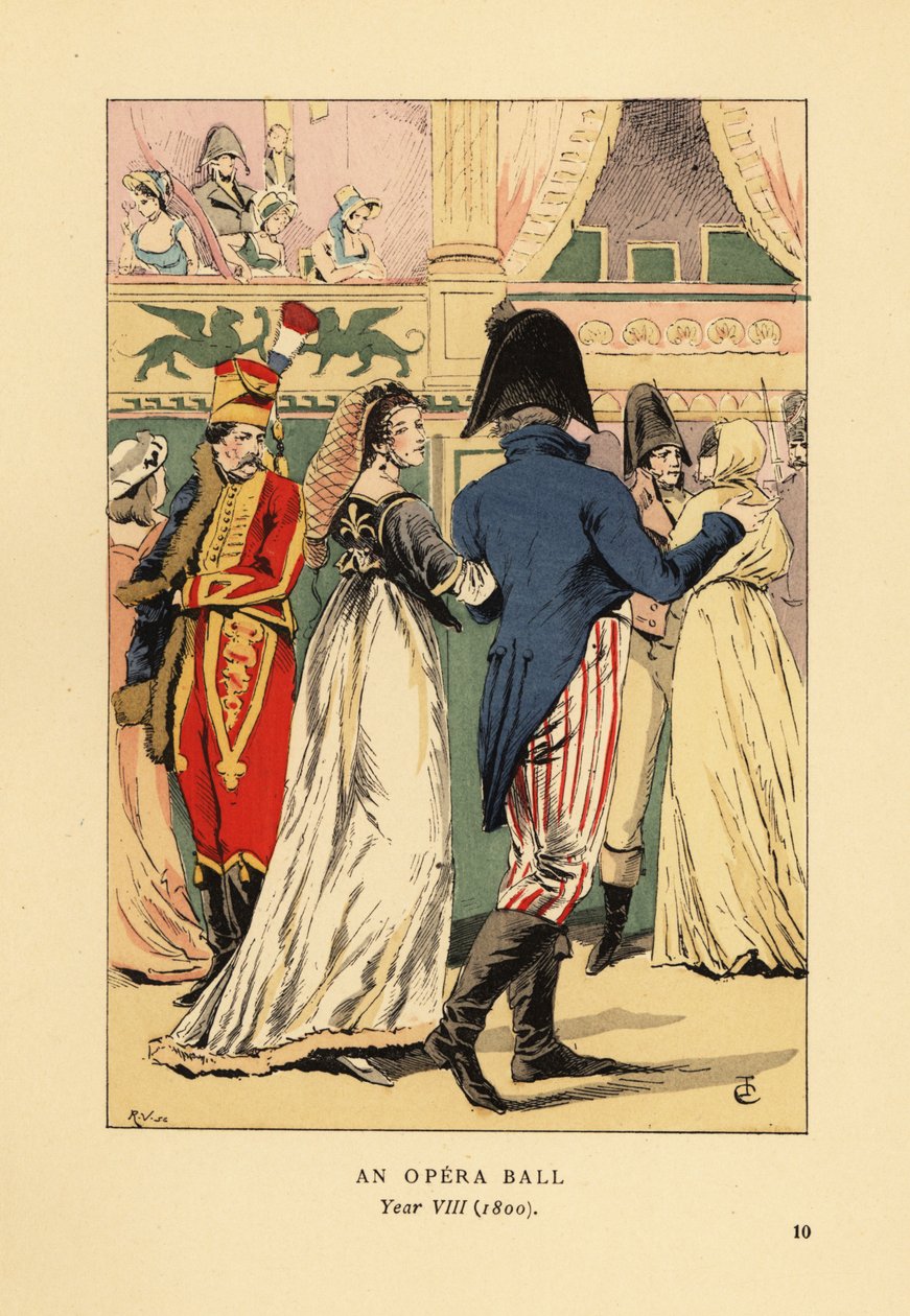 Maskeli baloda şık konuklar by François Courboin