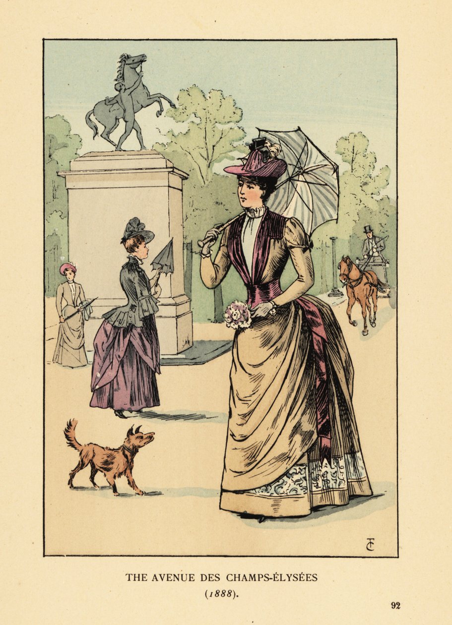 Avenue des Champs-Elysées, 1888 by François Courboin