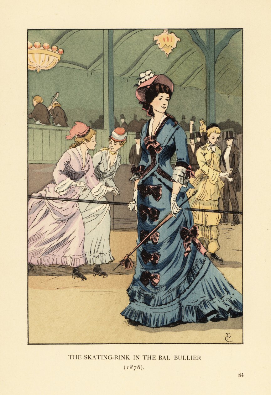 1876'da Bal Bullier'deki buz pateni pisti by François Courboin