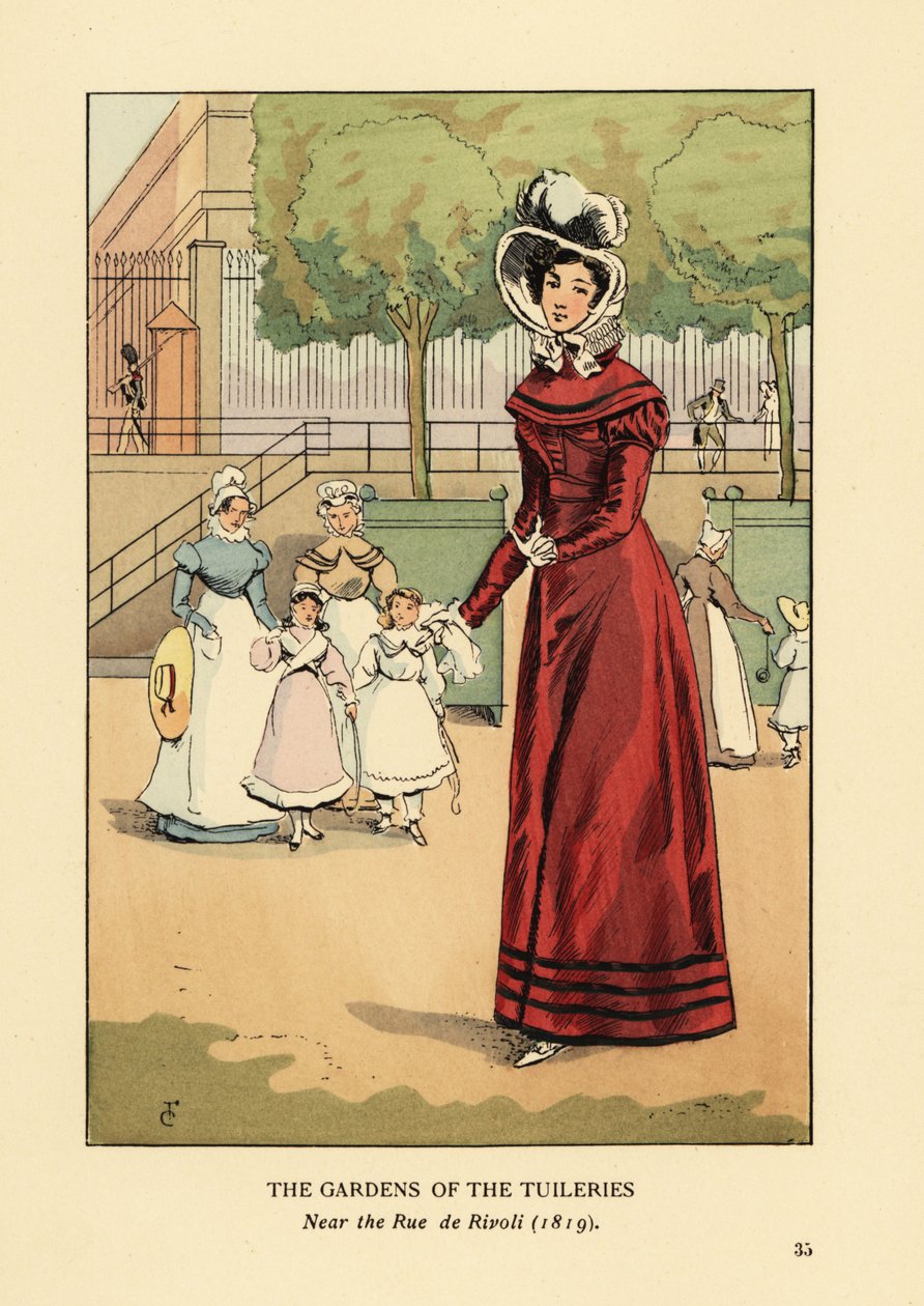 Rue de Rivoli yakınlarındaki Tuileries Bahçeleri