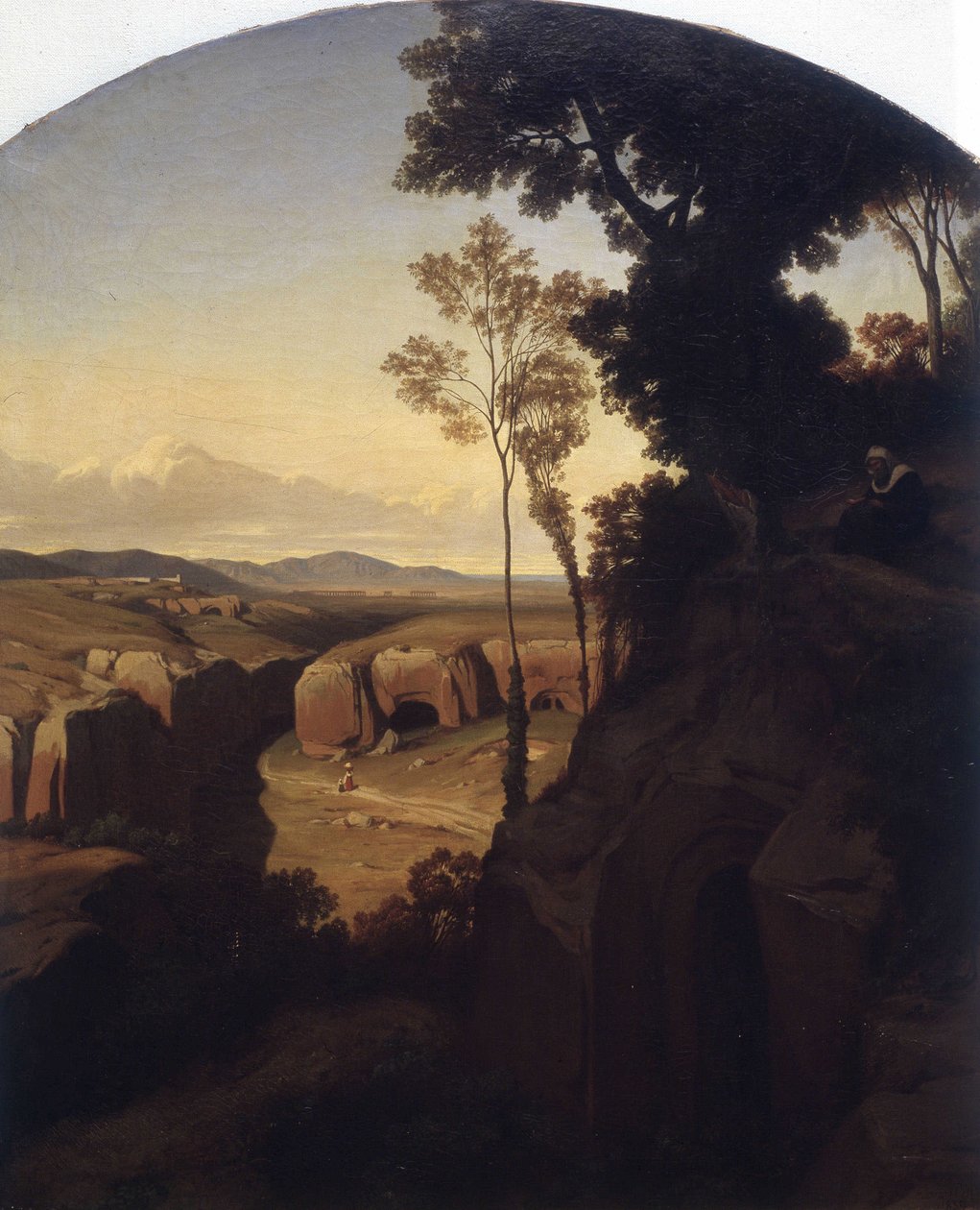 Roma yakınlarındaki Cervara ocaklarının görünümü by François Edouard Bertin