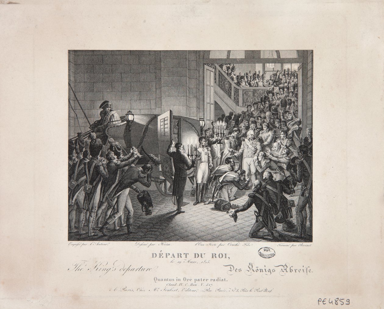 Kralın Ayrılışı, 19 Mart 1815, 1820 dolayları by François Joseph Heim