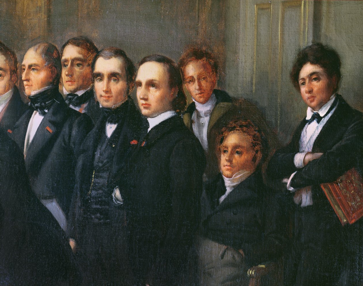 Comedie Francaise Fuayesinde Konferans, 26 Mayıs 1828 (detay) by François Joseph Heim