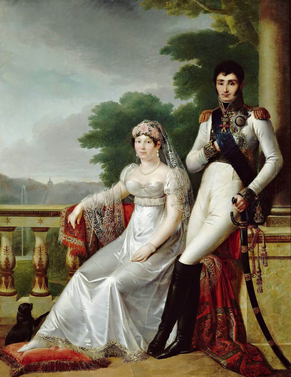 Württembergli Jérôme Bonaparte ve Catharina, Westphalia Kralı ve Kraliçesi olarak by François Joseph Kinson