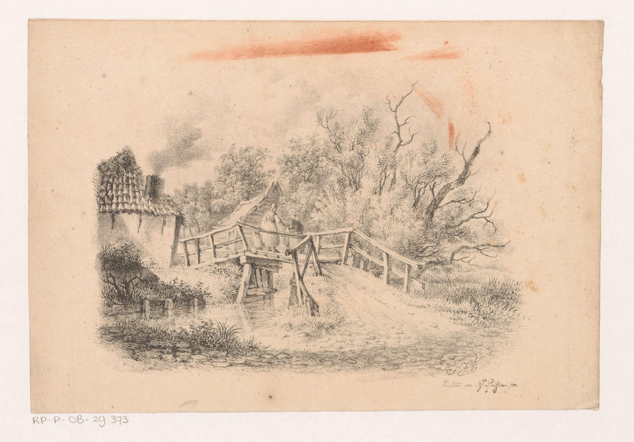 Köprü ile manzara by François Joseph Pfeiffer (II)