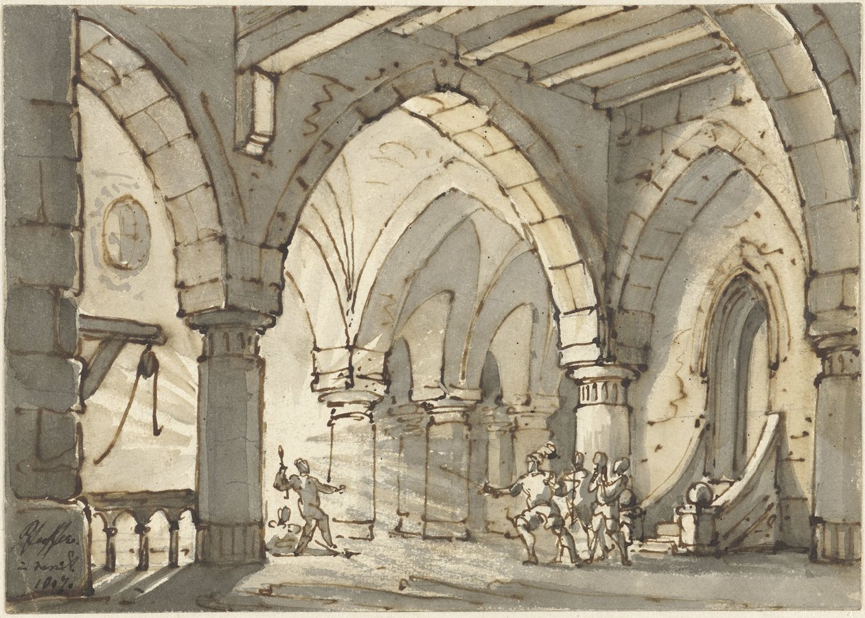 Don Luis de Vargas oyunundan bir sahne by François Joseph Pfeiffer (II)