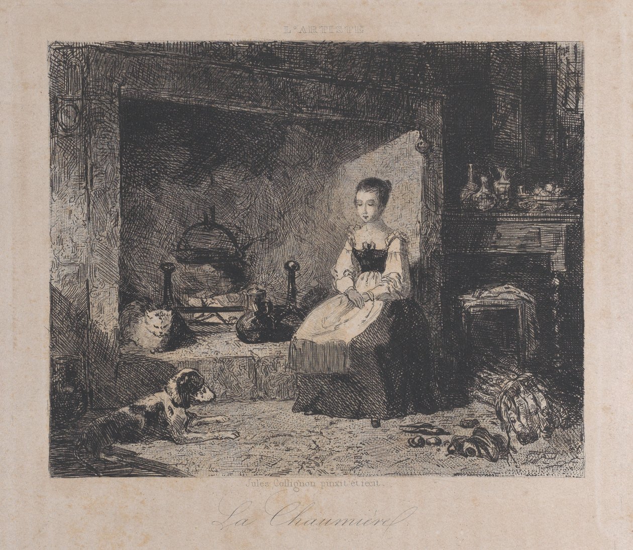 Kulübe La Chaumiere, 1800-50., 1800-50. by François Jules Collignon