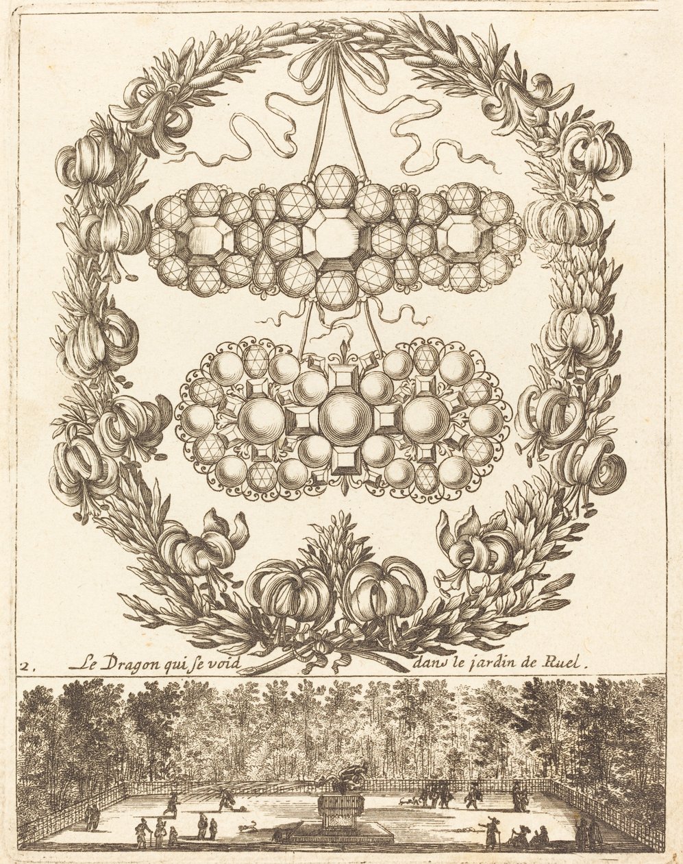 Ruel bahçesinde saklanan ejderha by François Le Febvre
